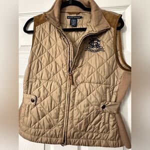Ralph Lauren Women's Tan Quilted Vest